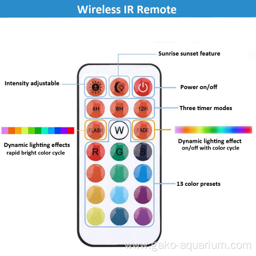 Submersible LED Aquarium Light with Remote